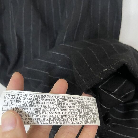 NWT forever 21 black pinstripe bodycon mini knit tank dress size Medium - Picture 3 of 6